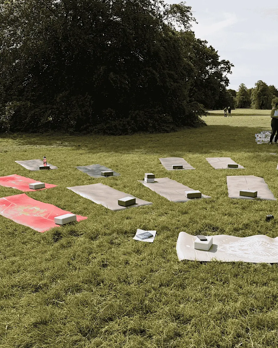 Yoga by the lake