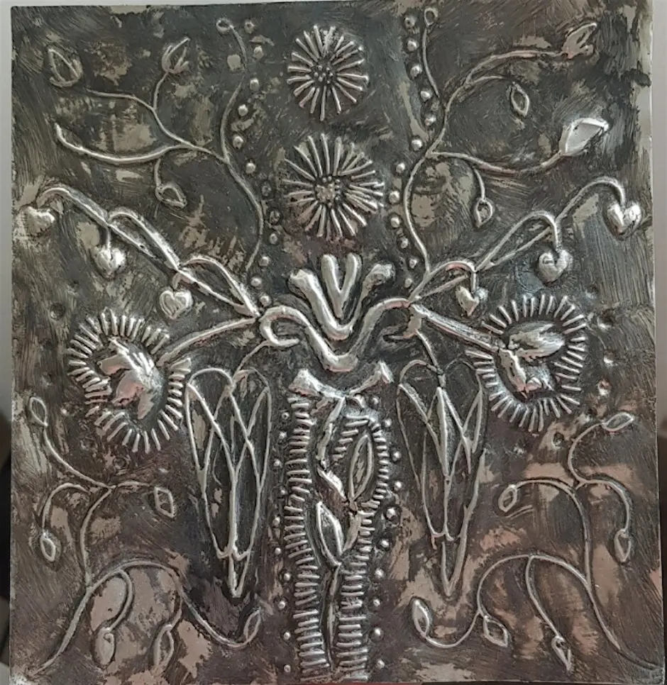 Botanical inspired metal embossing with Kirsty Hall