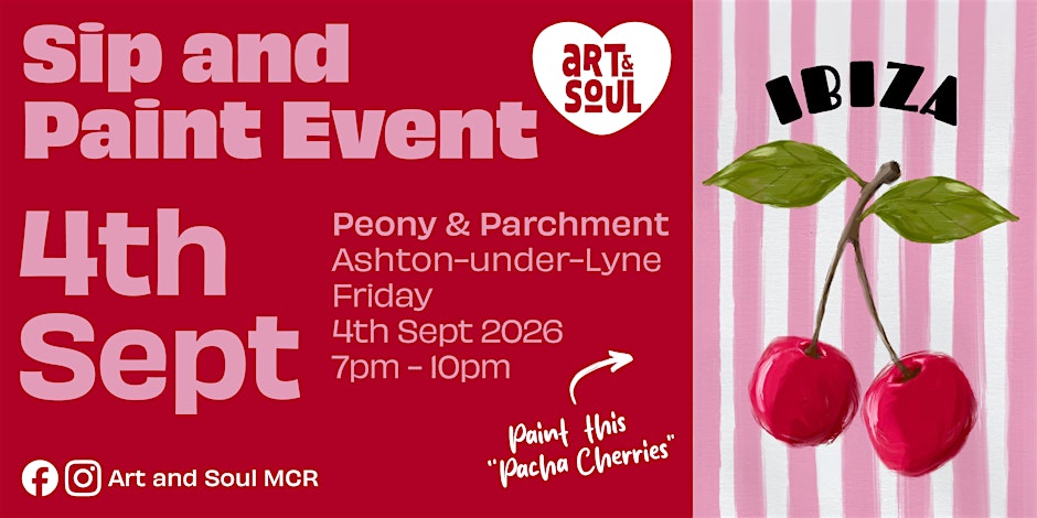 Sip and Paint Night at Peony & Parchment, Ashton-under-Lyne